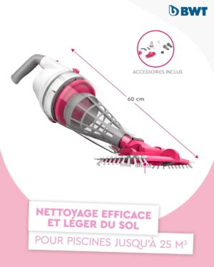 BWT Pool vacuum BC50 Effective cleaning of above-ground pools and pools up to 25 m3 Cordless operation with maximum freedom of m