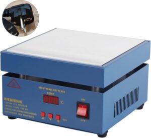 110V220V Heating Station, 220 x 200 mm Digital LED Electric Preheating Station, AC 800 W Micro-Computer Heating Plate, for Repair S