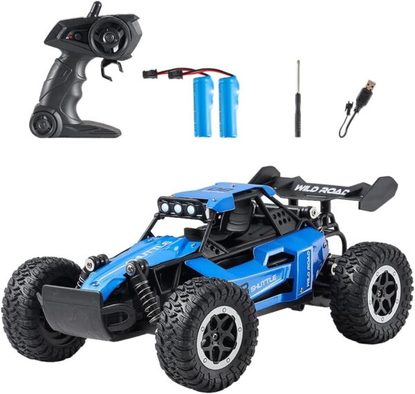 Great-JUNAMT Voiture telecommandee RC Voitures 1:16 Tout-Terrain Monster Truck Phares a LED, Jouet de Voiture RC 20 kmh Cadeau pour