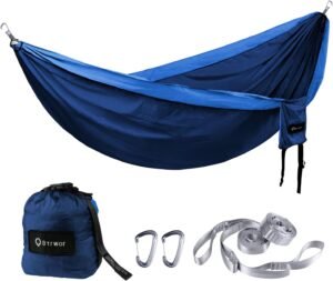 6118v99RTBL._AC_SL1500_.jpg Hamac 2 personnes BTRWOR 300 kg nylon ultra-léger fixation