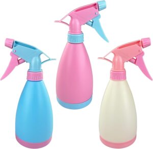 Gentpovth 3 Pieces 500ML Flacon Spray Bouteilles Vide Rechargeable (Riz-rose-bleu)
