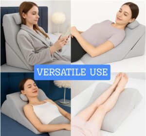 Kalicou Coussin de Lecture - Oreiller Dossier, Appui-tete Reglable, Mousse Memoire de Forme, Housse Amovible Respirante Antiderapa