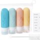 Romon Flacons de Voyage, 4 PieCes 90 ml Bouteille De Voyage Silicone, avec eTiquette et Brosse De Nettoyage, Liquide Bouteille Conte