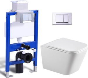 Suspended toilet, complete wall element with flush cistern, flush cistern, release plate, wall toilet with soft-close soft-close mec