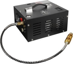 TUXING PCP 4500Psi Air Compressor, High Pressure Adjustable Air Compressor Powered by 12V DC Car or Home 220V AC with Adapter (Inclu