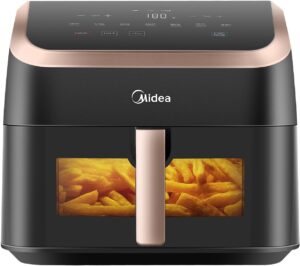 Midea 8L Multifunction 8-in-1 Air Fryer, Frying, Roasting, Baking, Reheating and Dehydration