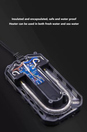 JULIAQUA Chauffage Aquarium avec Affichage Temperature Eco Rechauffeur reglable 25W50W100W150W (Q-25W)