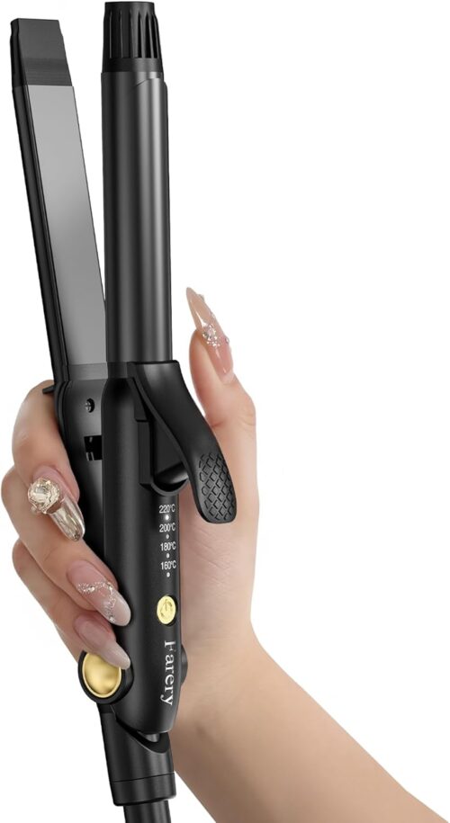 Farery Mini Lisseur Cheveux, Tondeuse a Rides Mini 25 MM Taille Voyage avec 4 Temperatures REglables, Tondeuse a Cheveux Ceramique,