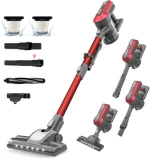 Akitas V10 Aspirateur Balai sans Fil 30V 450W Jusqu'a 50 Minutes 3 Vitesses Balai et a Main Moteur Numerique sans Balais (BLDC) Batt