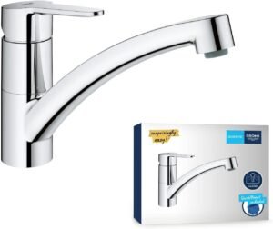 Mitigeur monocommande évier GROHE StartEco, bec bas 140°