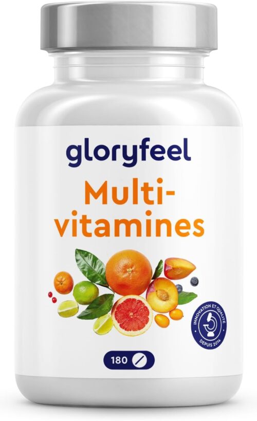 Multivitamines et Mineraux Hautement Doses, Avec Zinc, Selenium, Calcium, Biotine, Vitamines A, B1, B2, B3, B6, C, et D3, Pour Immun