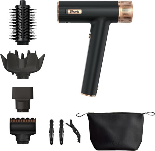 Shark SpeedStyle Seche-cheveux et Finisseur RapidGloss, pour tous types de cheveux, sechage rapide, sans dommage thermique, ionique,