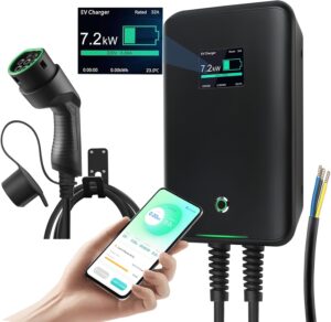 astoneves 32A Wallbox EV 7kW Single Phase Charging Station for Electric Cars with Type 2 Connector for Electric Vehicle Complies wit