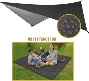 Ensemble de hamac de Camping Portable, hamac Double Simple, moustiquaire, Tente Pare-Pluie, lit Suspendu en Tissu Parachute Haute re