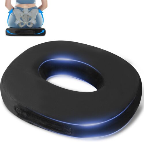 Cushion de Chaise Donut, Coussin Bouee Coccyx Ergonomique,Coussin Orthopedique Rond,Coussin coccyx pour Soulager Hemorroides,Coussin