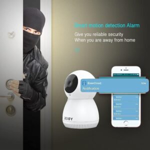 REIGY 3MP WiFi Surveillance Camera Indoor PT 360, 1296P IP Security Camera with Motion Detection, Night Vision Two-Way Audio, Compa