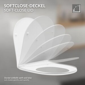 Toilette suspendue ECD Germany céramique blanche, bidet