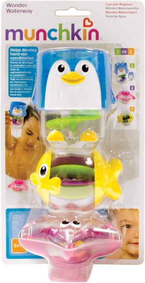 614yfS1seIL._AC_SL1200_.jpg Jouets de bain bébé Munchkin 3-en-1 Wonder Waterway 6 mois