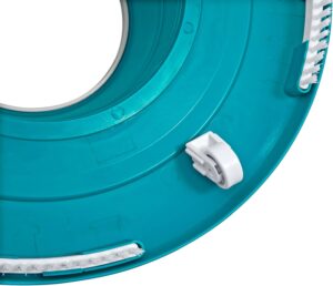 AquaSunctionTM Leaf Vacuum, 37.5 cm, Mesh Debris Bag, 8 High Pressure Jets, 4 Multi-Directional Wheels, 3 Brushes