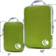 Cipway Lot de 3 cubes d'emballage par compression, organiseurs de voyage ultralegers et extensibles pour bagages a main (vert 3 piec