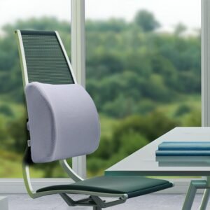 Valuetom Coussin de Soutien Lombaire avec Mousse a memoire de Forme Nouveau Design Ergonomique en Mousse Visco-elastique avec Tiss