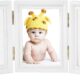 Cadre empreinte main bébé Newlemo - kit 3 parties blanc
