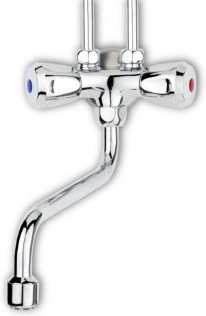 Thermoflow QMIX10 Robinet melangeur a Deux poignees pour Le Rangement sur la Table, Chromee, (H x B x T): 240 x 100 x 40 mm