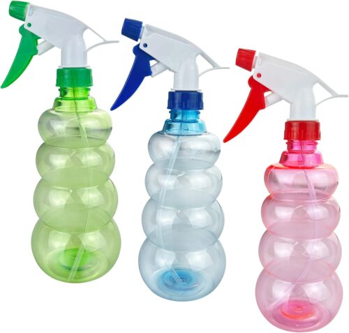 Diompirux Lot de 3 Vaporisateur Vide Plastique 500ml,Pulverisateurs pour Plantes, Bouteille d'eau a Pulveriser, Atomiseur en Plastiq