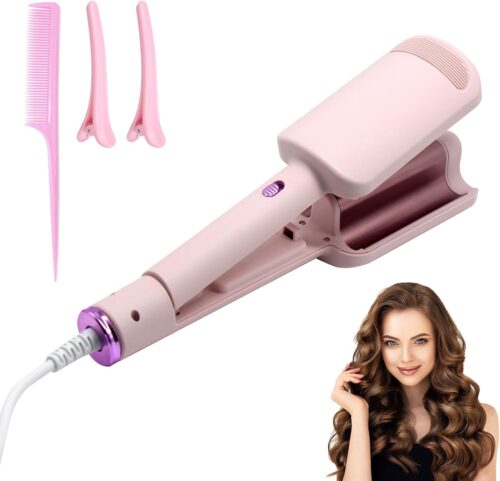 HASAIKA Waver Fer a Onduler, Fer a Onduler en Ceramique, 32 mm Gros Bigoudis Cheveux avec 4 Temperatures reglables pour tous les ty