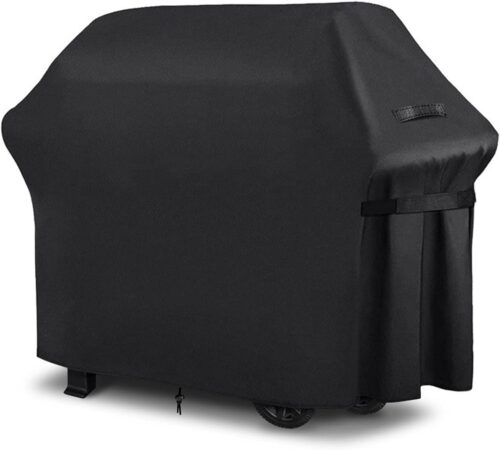 DOBIGER Housse Barbecue Exterieur, Barbecue Gaz, Oxford, Bache de Protection BBQ avec Cordon Ajustable, Anti-Vent, Anti-UV, Impermea