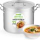 NutriChef Marmite 12 L en Acier Inoxydable - Grande Capacite pour Ragout, Soupe, Mijotage, Repartition Uniforme de la Chaleur, Compa