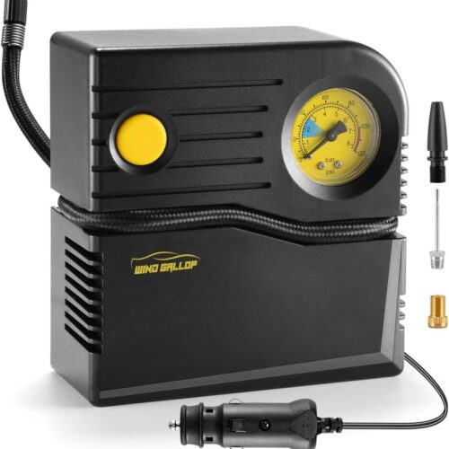 617E-imlg3L._AC_SL1200_.jpg WindGallop Car Tyre Inflator 12 V Mini Compressor Portable Air Compressor Car Tyre Pump Electric Cigarette Lighter Bicycle Pump with