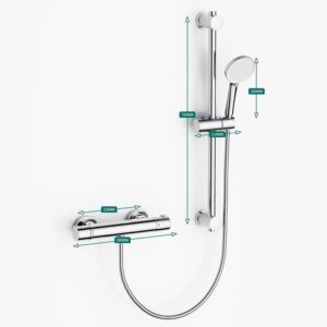 Mitigeur de douche thermostatique MORADO 3 jets chromé
