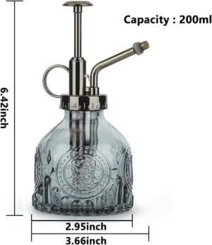 617bpPvMC5L._AC_SL1000_.jpg KoGiio Verre Plantes Vaporisateur D'arrosage, 200ml Retro avec Pompe Arrosoir, Une Main Darrosage Pulverisateur Brumisateur pour Jar