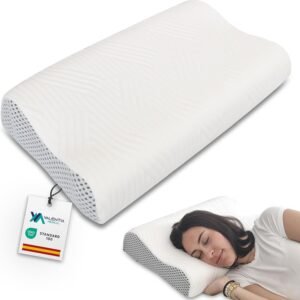 VALENTIA MEDICAL Oreiller Ergonomique Cervical - Oreiller Memoire Forme - Coussin Cervicales - Oreiller Cervical -Oreiller Orthopedi