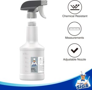 MR.SIGA Lot de 3 Vaporisateurs Atomiseurs Reutilisables, Vaporisateur 470 ml, Buse de Pulverisation Reglable, Flacon Spray Vide pour