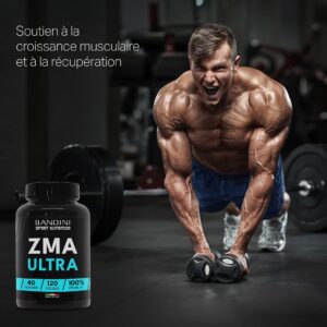 Bandini ZMA Gelules Supplement de Zinc, Magnesium et Vitamine B6, Energie, Recuperation et Masse Musculaire, Reduit la fatigue et