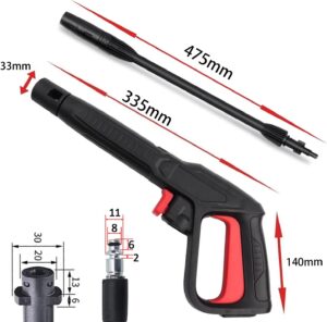 Kit de remplacement pour nettoyeur haute pression 2350 PSI - Systeme de liberation rapide pour Bosch, AQT, Black Decker, avec buse