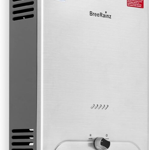 20LPM Gas Water Heater, 40KW Instant LPG Water Heater with Water Pressure Required Very Low 0.1 Bar for Shower and Demand, Works on