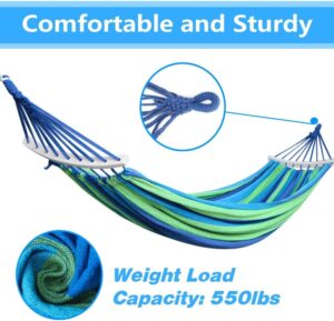 Hamac double à barres Nakeey 280x150 cm 300 kg arc-en-ciel