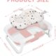 Baignoire bébé pliable avec thermomètre digital, coussin