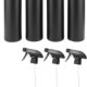 QWORK 4 Pcs Vaporisateur de 500 ml, bouteille spray vide, noir, pour la coiffure, le soin des plantes a fleurs, le nettoyage