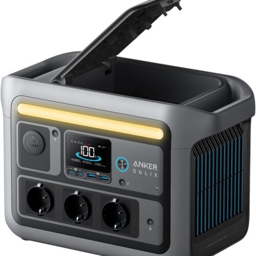 Anker SOLIX C800 Portable Power Station, Solar Generator, 768 Wh, 1200 W (1600 W Max.), 58 min Charging (Optional Solar Panel)