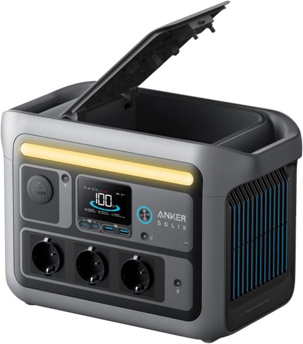 Anker SOLIX C800 Portable Power Station, Solar Generator, 768 Wh, 1200 W (1600 W Max.), 58 min Charging (Optional Solar Panel)
