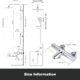 Colonne de douche thermostatique ARCORA inox 304 85-123 cm