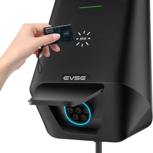 61ACZDZDJmL._AC_SL1500_.jpg WISSENERGY Wallbox 7.4 KW for Electric Vehicle with RFID, Single Phase 16A 24A 32A with Outlet Type 2, Electric Vehicle Charging