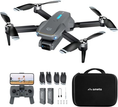 Ameta Drone avec Camera 4K UHD pour Adulte, S20 Lite Moteur Sans Balais FPV Mini Drone pour Debutant et Enfant avec Vol de 36min, Ma