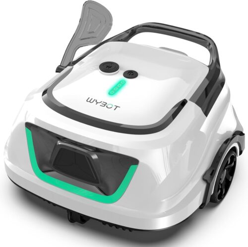 WYBOT Pro Wireless Pool Robot with Double Motorisation, 120 Min Continuous Suction for Family Swimming Pool 100 m2, High Efficiency