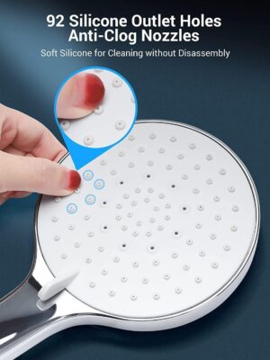 Pomme de douche SREWOHS haute pression 5 jets anti-calcaire