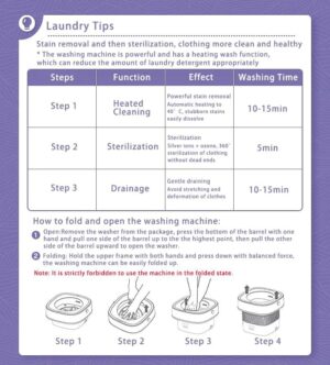 12L Machine a laver portable, Mini machine a laver, jusqu'a 1,7 kg, lave-linge de voyage, de camping, Pour Sous Vetements,Chaussette